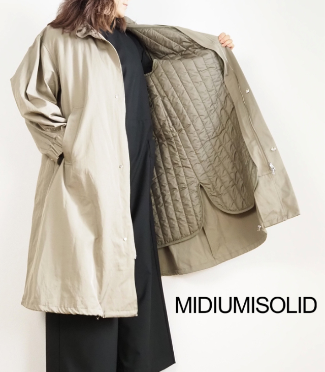 MIDIUMISOLID ミディウミソリッド モッズコート ライナー付き2ウェイコート