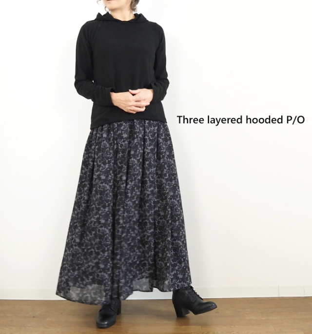 mizuiro ind ミズイロインド スリーレイヤードフード付きプルオーバー