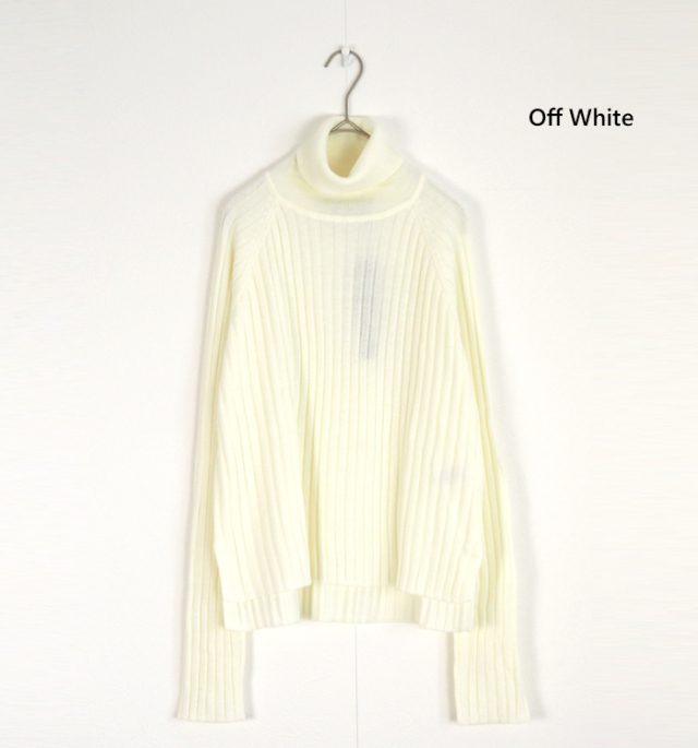 mizuiro ind ミズイロインド ニット プルオーバー ワイドリブ レディース