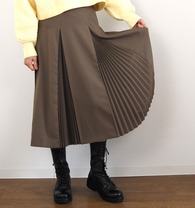 mizuiro ind ミズイロインド プリーツスカート レディース
