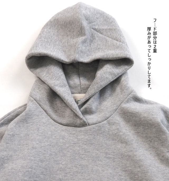 MidiUmi ミディウミ フーデッドスウェットプルオーバー レディース