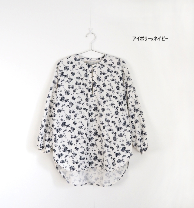 MidiUmi ミディウミ プリントスキッパーチュニックシャツ レディース