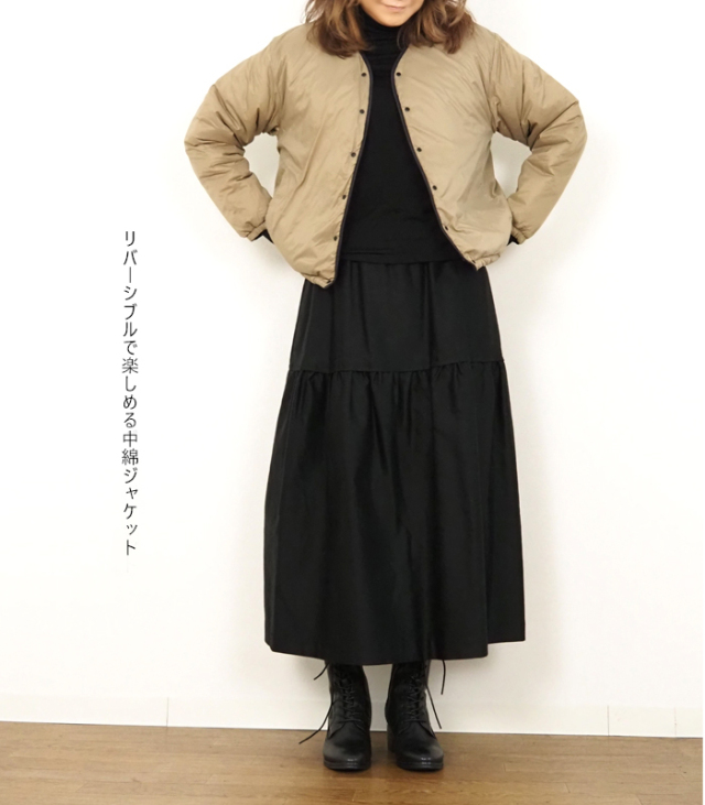 中綿リバーシブルジャケット ミディウミ MidiUmi レディース