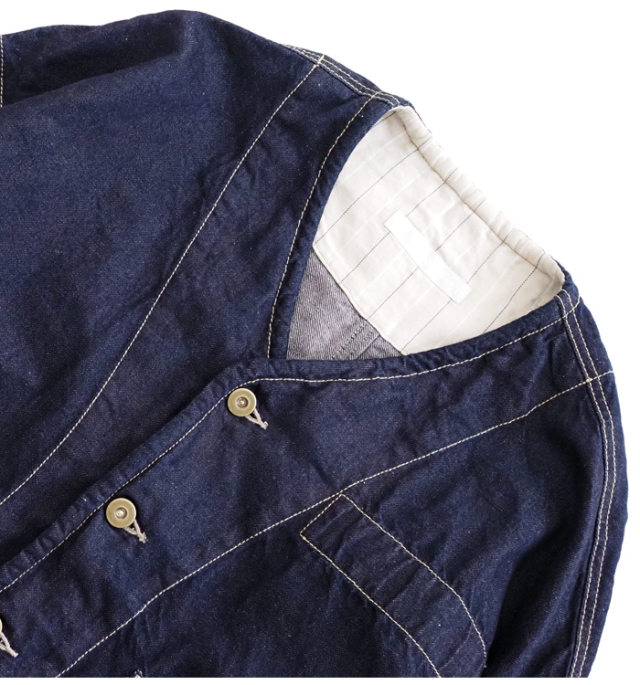 SYNANOGUES 53 シナノーグ Vネック デニムジャケット レディース