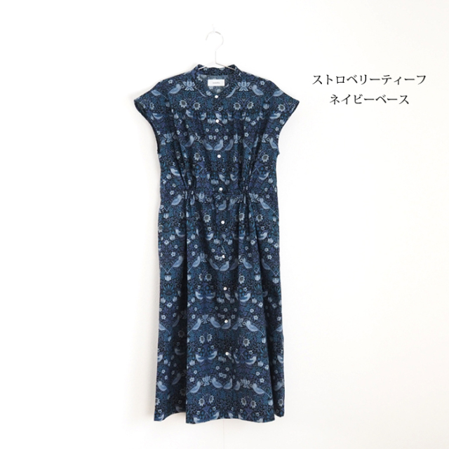 sosotto ソソット ドロストワンピース リバティプリント