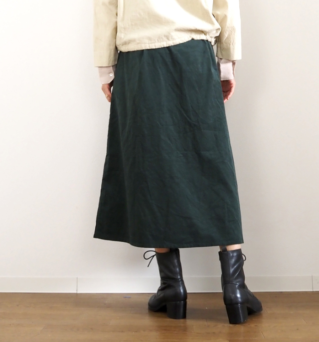 sosotto ソソット リバティプリント 細コールxリバティフェイクラップスカート 