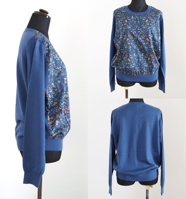 sosotto ソソット リバティプリント プルオーバーニット レディース