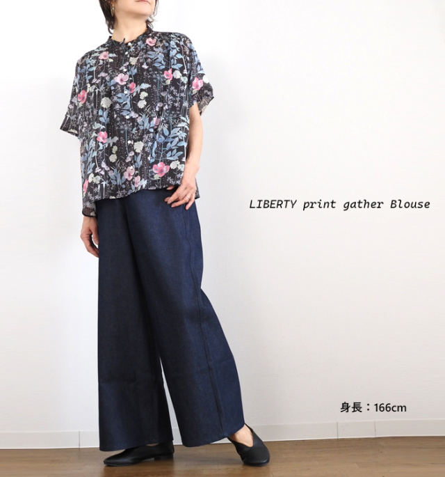 ソソット　ブラウス sosotto ソソット ブラウス LIBERTYPRINT ギャザーネック 42514911