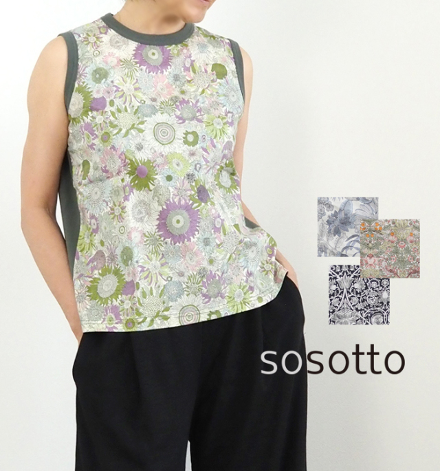 sosotto ソソット リバティドッキングノースリーブTシャツ