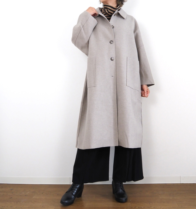 sosotto ソソット ウールライク バルカラーコート レディース