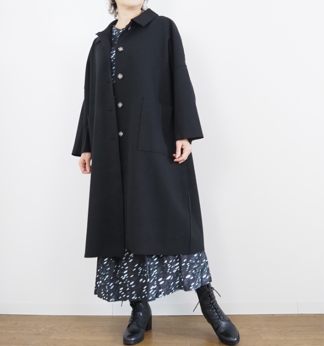 sosotto ソソット ウールライク バルカラーコート レディース