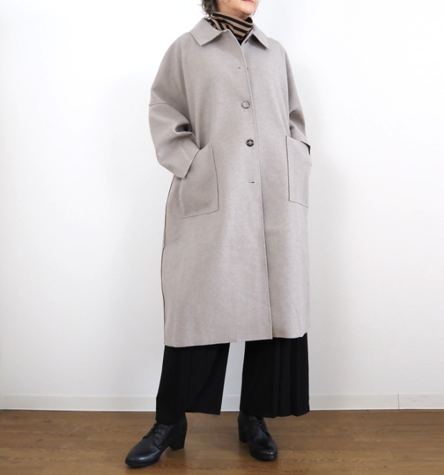 sosotto ソソット ウールライク バルカラーコート レディース