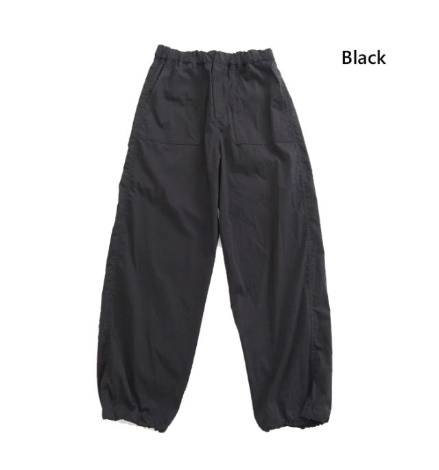cafune カフネ パラシュートパンツ 裾ドロスト絞り レディース