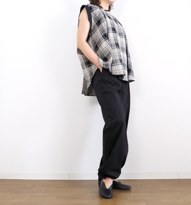 cafune カフネ パラシュートパンツ 裾ドロスト絞り レディース