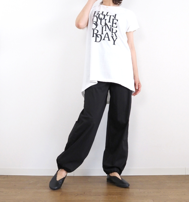 cafune カフネ パラシュートパンツ 裾ドロスト絞り レディース