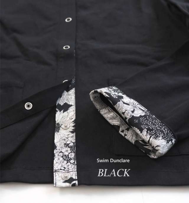 sosotto ソソット リバティプリント部分使い 21/2天竺クルーネックカーディガン