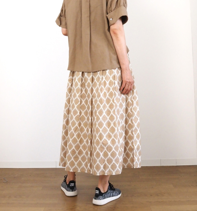 sosotto ソソット カスミソウプリント タックロングスカート オリジナルPT