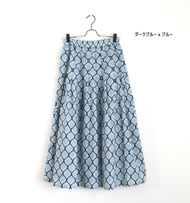 sosotto ソソット カスミソウプリント タックロングスカート オリジナルPT