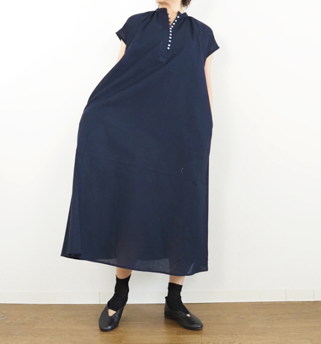 sosotto ソソット LIBERTYくるみボタン フレアーロングワンピース