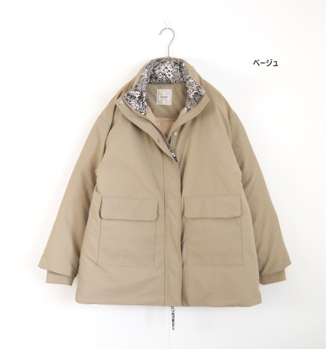 sosotto ソソット LIBERTY使い ダウンハーフコート スタンドカラー レディース