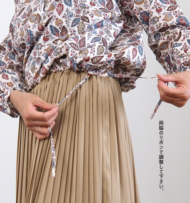 sosotto ソソット LIBERTYタナローン プルオーバーブラウス フリル襟