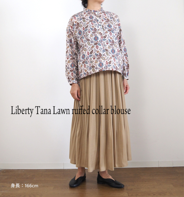 sosotto ソソット LIBERTYタナローン プルオーバーブラウス フリル襟