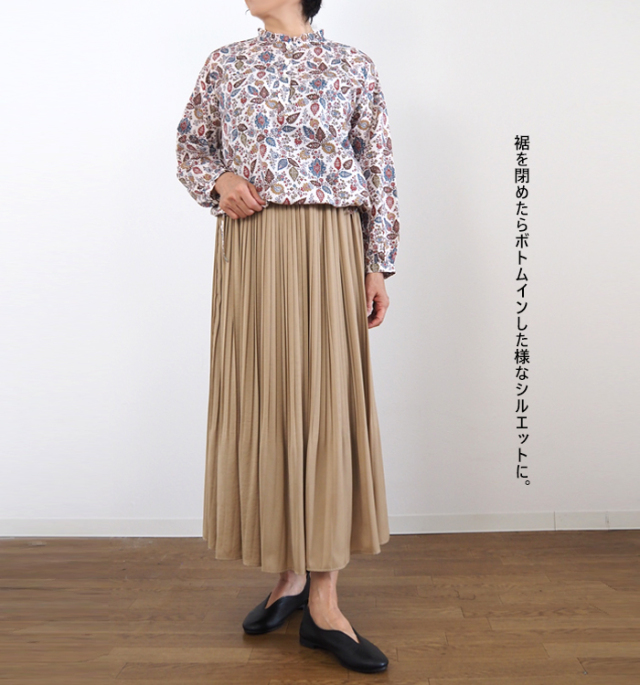 sosotto ソソット LIBERTYタナローン プルオーバーブラウス フリル襟