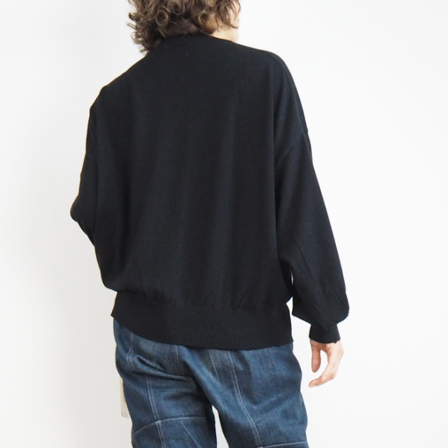 MIDIUMISOLID ミディウミソリッド クルーネック ウォッシャブル プルオーバーニット レディース