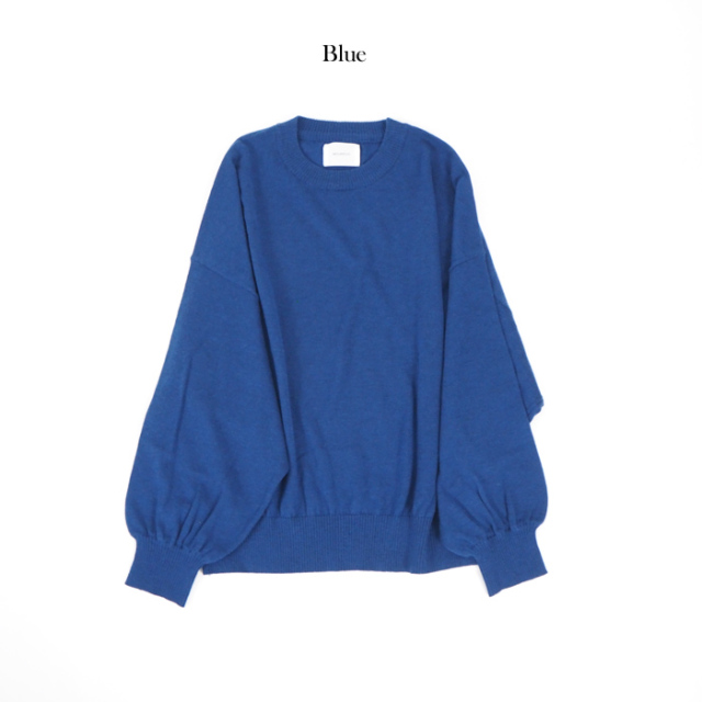 MIDIUMISOLID ミディウミソリッド クルーネック ウォッシャブル プルオーバーニット レディース