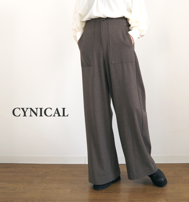 CYNICAL シニカル ベーカーパンツ ソフトフランネル レディース