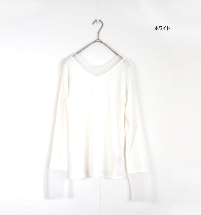 CYNICAL シニカル ラウンドネックプルオーバー チュールレイヤード レディース