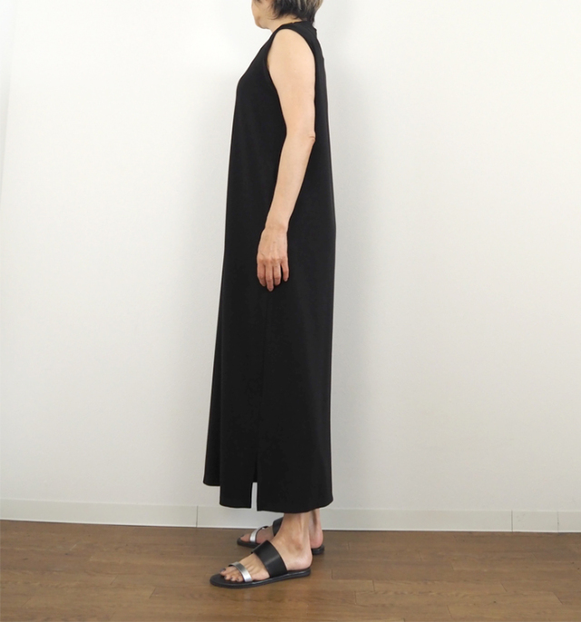 CYNICAL シニカル キーネックロングワンピース リブストレッチ