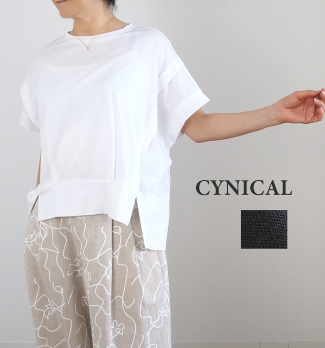 CYNICAL シニカル シルケット天竺 カットソー ラウンドネック 半袖