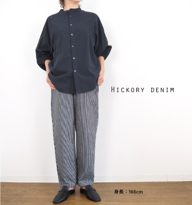 SYNANOGUES 53 シナノーグ ヒッコリーデニムパンツ レディース