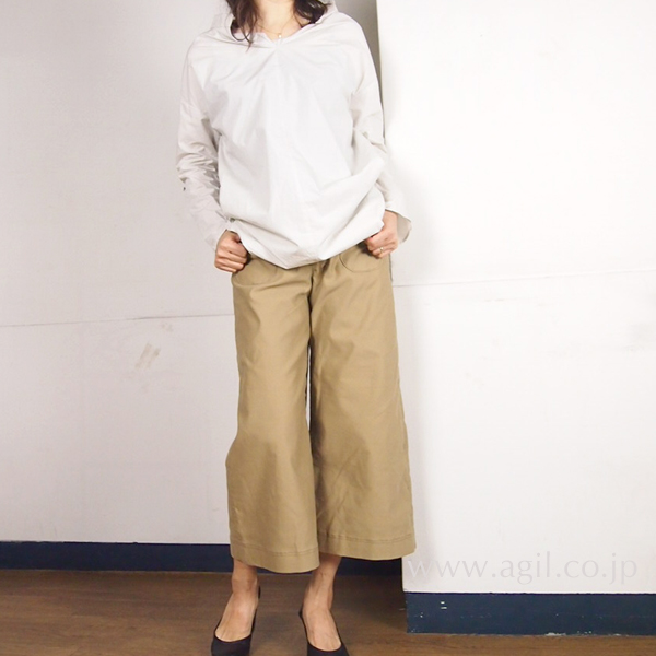 SYNANOGUES 53 (シナノーグ) ガウチョパンツ アーミークロス｜レディース