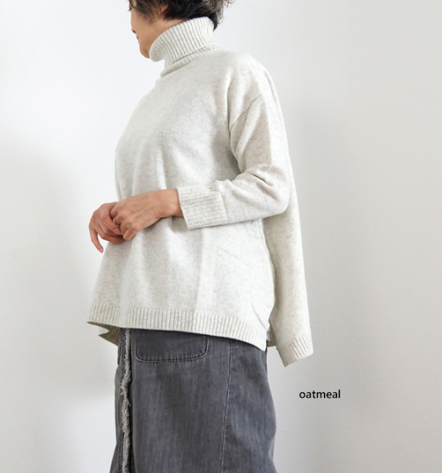 NARU ナルファクトリー タスマニアラム アラスカタートルニット レディース ウォッシャブル