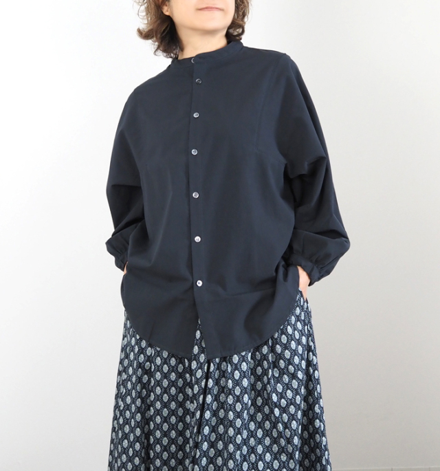 NARU factory ナルファクトリー シャツ 袖ボリューム 近江晒50sブロード レディース