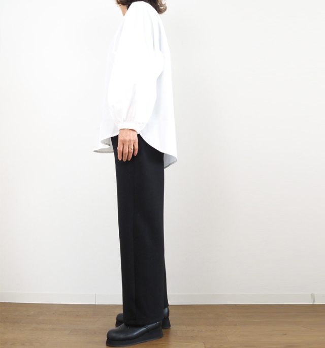 NARU factory ナルファクトリー シャツ 袖ボリューム 近江晒50sブロード レディース