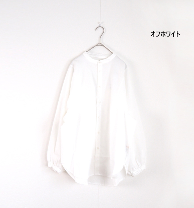 NARU factory ナルファクトリー シャツ 袖ボリューム 近江晒50sブロード レディース