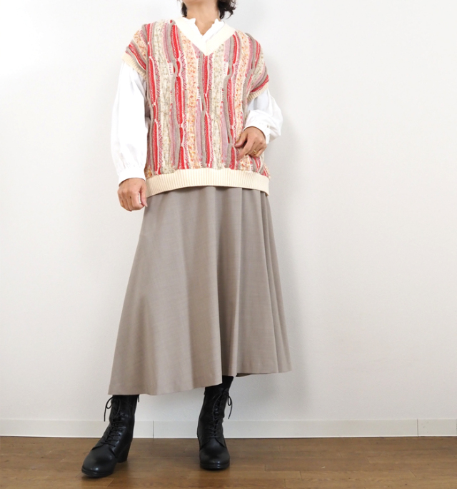 NARU ナル カラフルニットVネックベスト