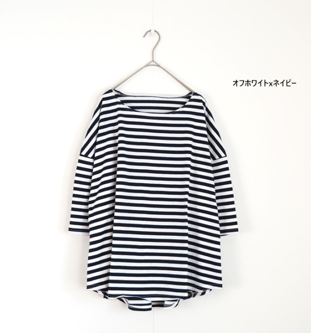 NARU factory ナルファクトリー ボーダーTシャツ ラウンドネック レディース