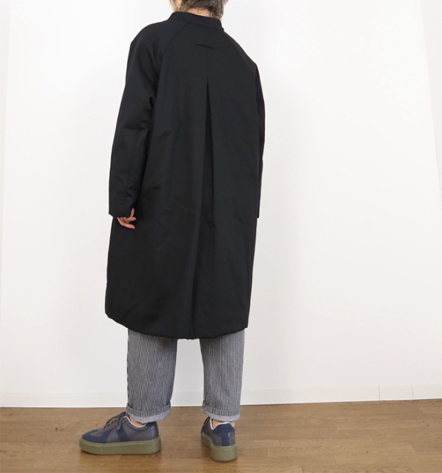 NARU factory ナルファクトリー ラグランパデットハーフコート コットンオックス レディース