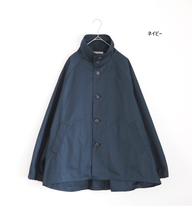 NARU factory ナルファクトリー 40/2コットンギャバ ショートトレンチコート レディース