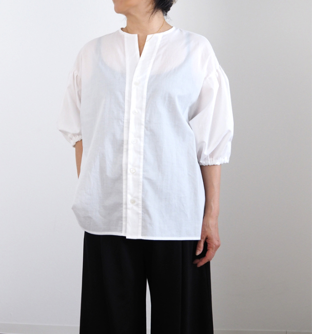 NARU ナルファクトリー ロングシャツ 綿ローンクリアワッシャー 薄手