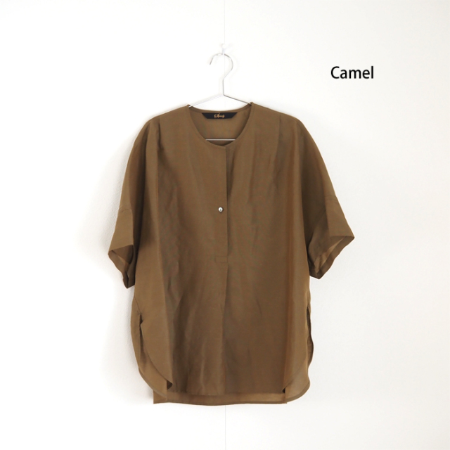 Squady スカディ プルオーバーシャツ キュプラリネンシャンブレー レディース