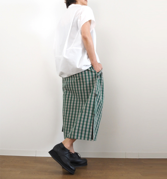 Squady スカディ スキッパーシャツ プルオーバー レディース