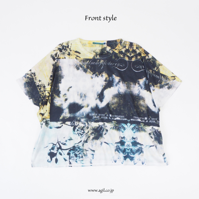 CILANDSIA チランドシア 総柄プリント ビッグTシャツ 半袖 0033 レディース メンズ