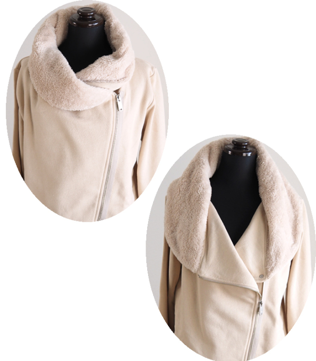 Boutique Ordinary ブティックオーディナリー ライダースジャケット 裏毛 レディース