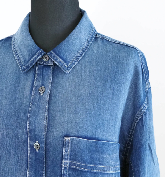 Boutique Ordinary ブティックオーディナリー デニムシャツ スリーブベント レディース