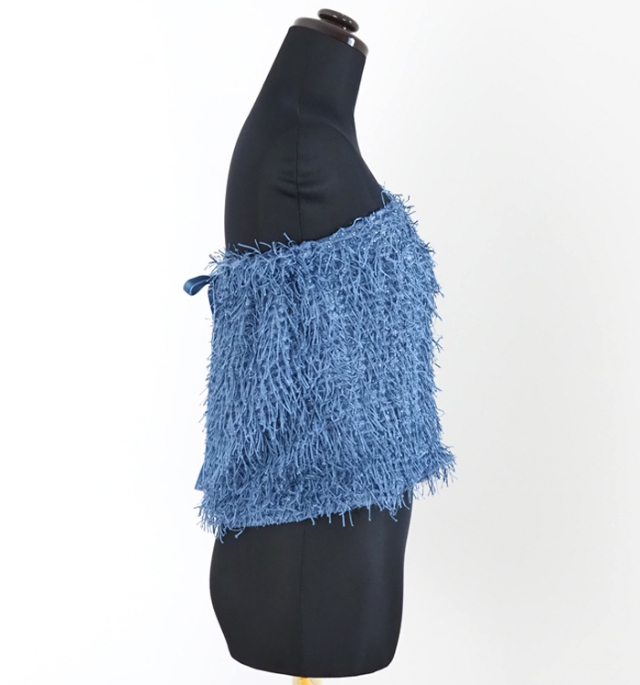 Boutique Ordinary ブティックオーディナリー シャギーフリンジベアトップビスチェ 